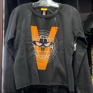 Despicable Me Minion Mayhem Universal Studios black orange metallic Sweatshirt L